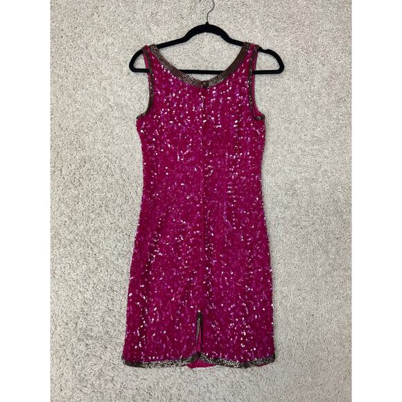 Vintage Silk Sequin Dress Small - Picture 7 of 9